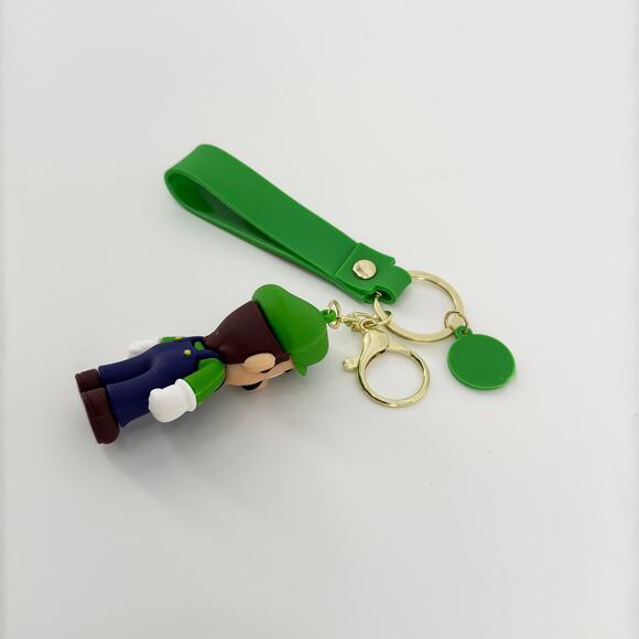 Luigi Super Mario Keychain Figure with Green Strap Clip Key Ring Gift Accessory - Picture 7 of 7